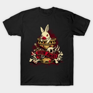 Run Away - Deadly Cute Geek Movie Rabbit T-Shirt